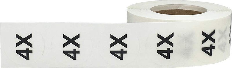 إن ستوك ليبلز.كوم ملصقات دائرية شفافة مقاس 4X للملابس، مناسبة لتجارة التجزئة، مقاس 0.75 بوصة، إجمالي 500 ملصق لاصق - Image 2